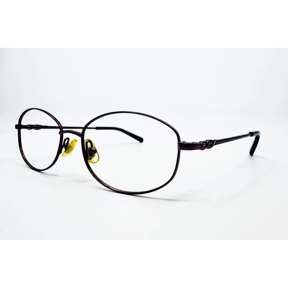 Tres Jolie 161 Eyeglasses Womens Purple Oval Metal Frames 53-17-135